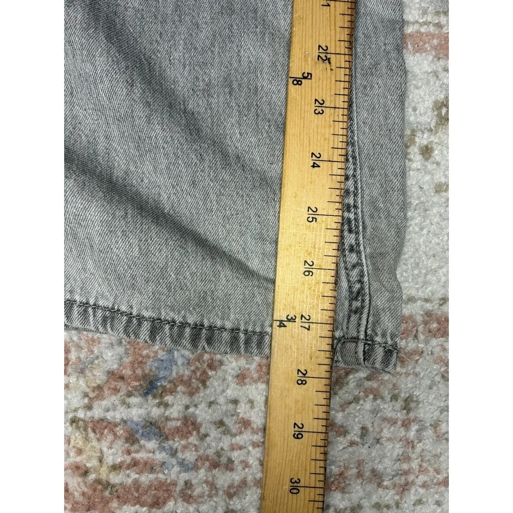 Gray Wide Leg Jeans Womens Size 10 High Waisted Baggy Denim Pants Y2K-Skater - Picture 5 of 7